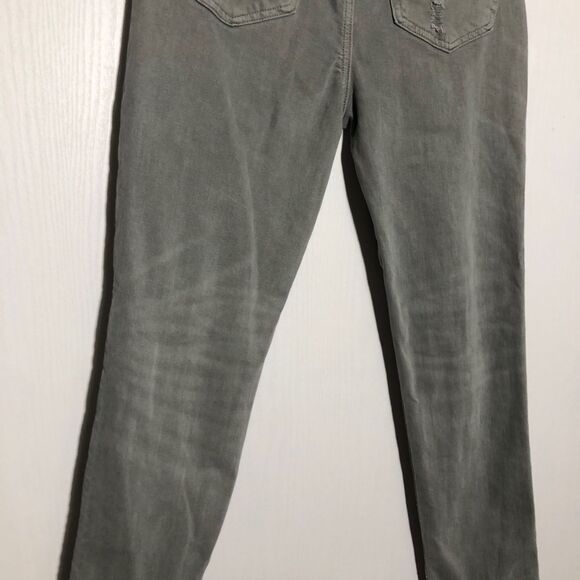 American Eagle Mens Jeans 30 W Gray Wash AirFlex Patched Move-Free Slim Grunge - Picture 8 of 12